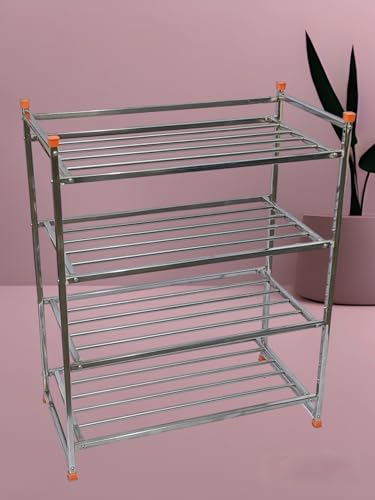 Image of Stainless Steel Shoe Rack Multilayer /Book Shelves /Multipurpose Rack (4 Shelves)