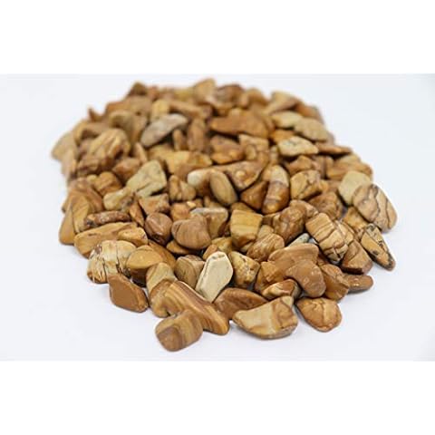 Aquagart Polierte Kieselsteine Dekosteine I Glanzkies Große Kieselsteine Flusskiesel Deko-Steine für Garten I Gartenteich Steine Teichkies Zierkies Gartenkies Ziersteine (20kg, Holz) Cover