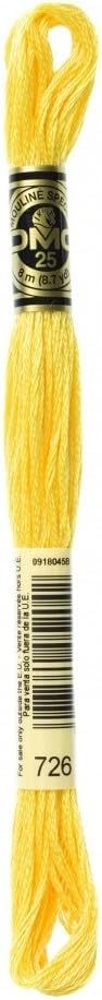 DMC Stranded Cotton Embroidery Thread 726 - per skein
