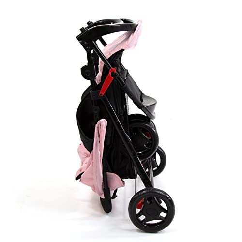 Carrinho Passeio c/Bebê Conforto Delta Duo Pro Rosa Voyage
