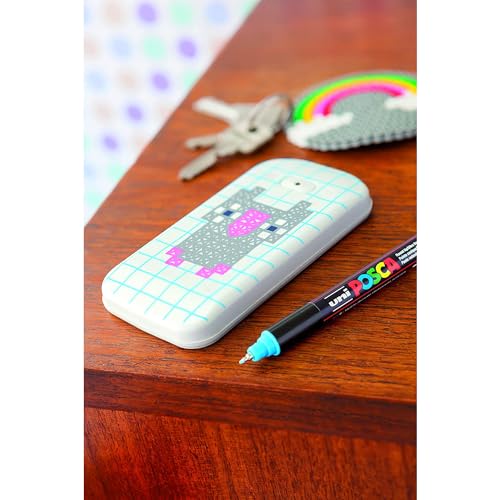 Posca - Uniposca Komplett-Set mit 5 Filzstiften, extra feine Spitze, 0,7 mm, Acrylfarben von Posca, ideal als Farben für Kinder und Künstler, Schreibwaren, Stofffarben und andere Oberflächen -