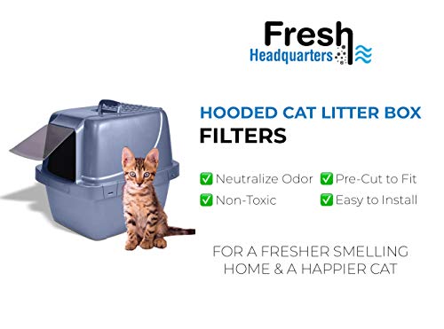 Fresh Headquarters Replacement Activated Charcoal Filters Compatible With Van Ness Cat Litter Box 6 Pack Bulk Carbon Odor Eliminator #TOP1