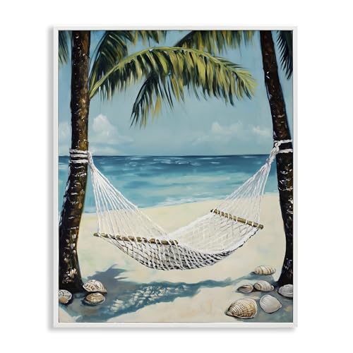 'Breezy Coastal Hammock'| Framed Giclee Art