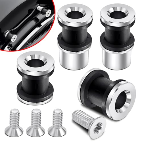 Benlari 4 Point Docking Hardware Kits, Quick Release Sissy Bar Luggage Rack Docking Motorcycle Fit For Harley Touring Street Glide Electra Glide Road Glide Road King 2009-2024 Chrome