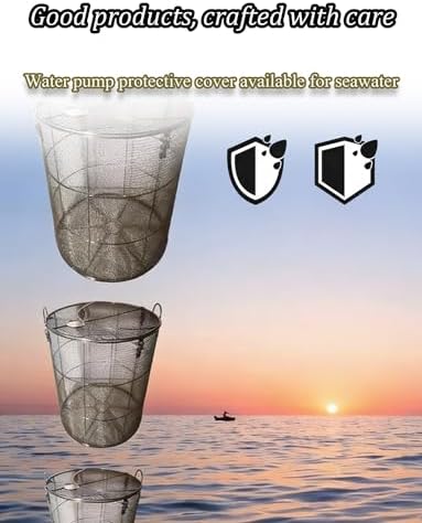 304 Stainless Steel Pond Pump Filter Cover | Anti-Clog Mesh Strainer for Submersible & Sump Pumps | Durable Guard, 5mm Holes, 30x70cm (11.8x27.6in)