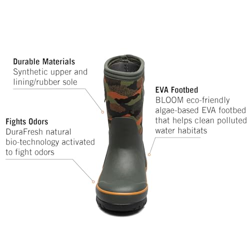 Image of BOGS Grasp Kids Waterproof Rain Boots, Insulated Winter Snow Boots