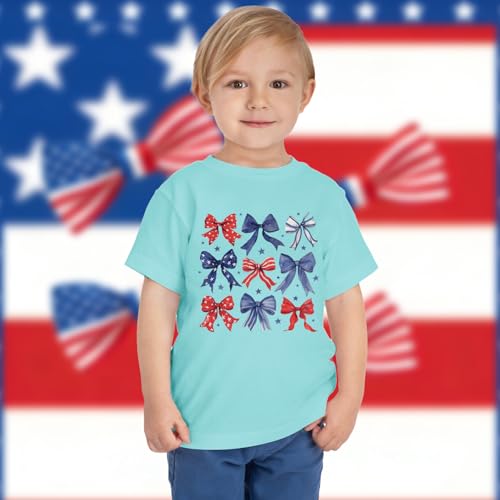 Image of 4th of July Shirts Toddler Boys Girls American Flag USA T-Shirt Kids Patriotic Tee Tops
