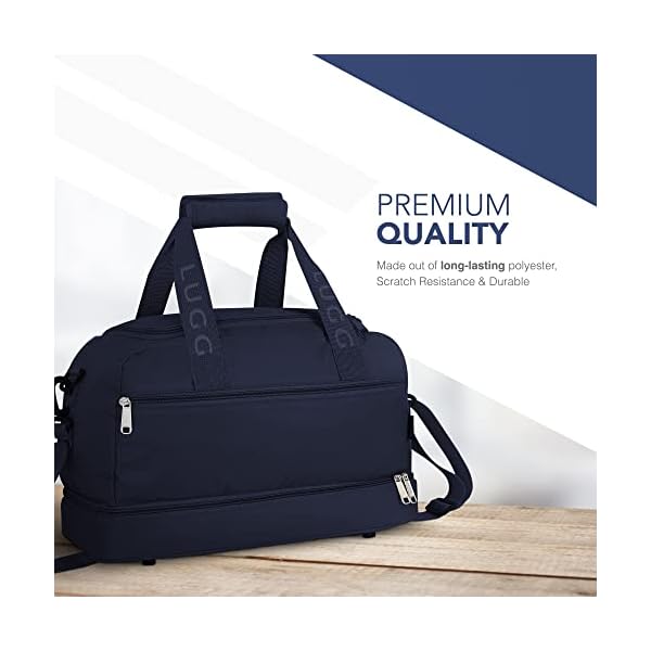 Hand Cabin Bag Polyester Travel Bag 40 X 20 X 25 Cm Suitable Hand Luggage For Worldwide Airlines Lockable Zipper Quick Access Zip Pocket With Adjustable Shoulder Strap And Handle Navy