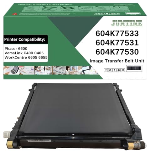 JUNTINE Remanufactured 604K77533 Transfer Belt Unit Replacement for 604K77533 604K77531 604K77530 Transfer Belt Unit Compatible with Xerox Phaser 6600 VersaLink C400 C405 WorkCentre 6605 6655 (1-Pack)