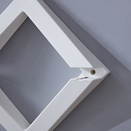 Danya B. Diamonds 3-Level Shelving System – Decorative Floating Shelves –Wall Mount – White #TOP3