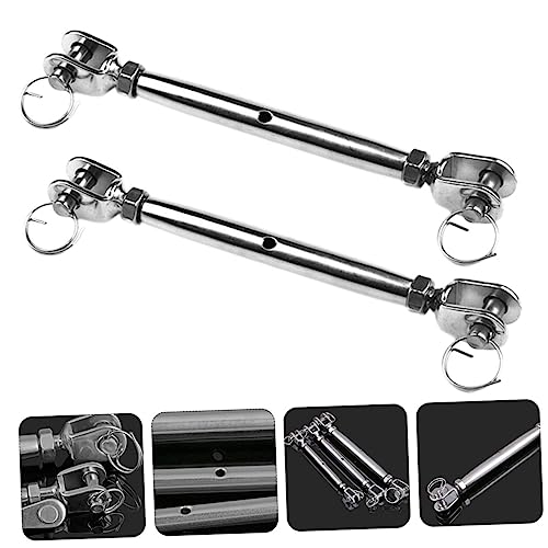 2 piezas Tensor para cables en acero inoxidable con quijada para tensar alambres y cables de amarre miniatura 5