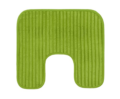 Gözze - Alfombrilla de WC antideslizante y suave en forma de U, Poliéster, 50 x 45 cm - Verde oscuro
