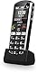 Emporia SIMPLICITY Handy, 2 Zoll Farbdisplay, große Tasten, SOS-Taste, Ladestation, M4/T4, kompatibel mit Hörgeräten, Bluetooth, Black (Italien)