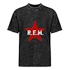 GETLUCKY Men's Summer Acid Washed T-Shirt Rem Rem Red Star Army Every Design is Just Right L #5