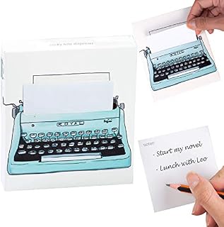 Popnotes Sticky Notes Set | Self-Adhesive Sticky Notes | Cute Notepad | Novelty Memo Notes | Office Stationery | Gift Idea for Work, Desk, Home, School, Students, Colleagues, Friends (Typewriter)