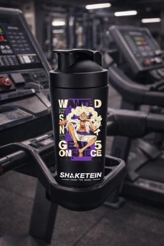 Image of Stainless Steel Gym Shaker Bottle 750ml | Leak Proof Protein Mixer Shaker | BPA Free | Metal Sports Water Bottle for Gym, Workout & Fitness (Anime-31-BLACK)