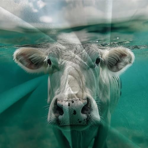 Housse de couette super douce imprimé vache pour éviter la chaleur
