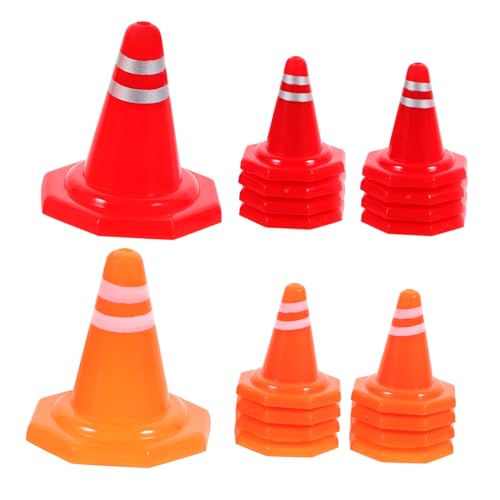 BESPORTBLE 30pcs Traffic Road Construction Cones for DIY Scene Decor Educational Traffic Models Enhance Cognitive Skills Birthday Present