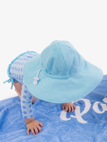 Image of RuffleButts Baby-Girls Sun Hat Floppy Wide Brim UPF 50+ - Baby Sun Hat with Sun Protection