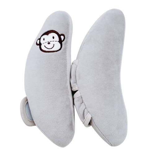 Image of Adjustable Baby Travel Pillow Cushion for Car Seat,Baby Head Neck Support,Headrest for Stroller,Toddlers Neck Pillows for Pushchair, U-Shape Head Support Pillow for Infants,Grey