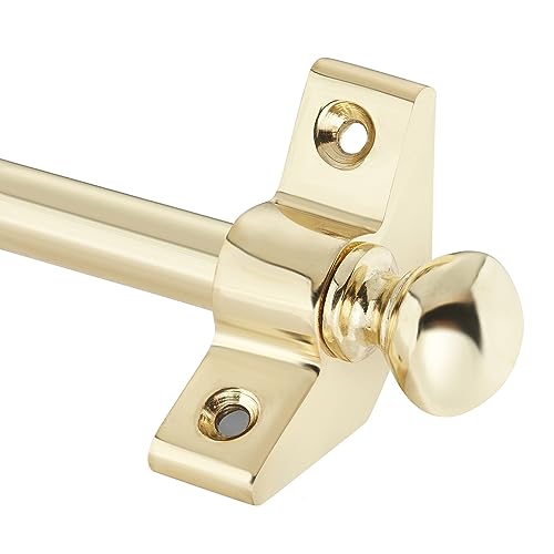 Set Of 13, Stair Carpet Rods, Round Finial, Polished Brass, Suitable For Carpet Runners Up To 70 Centimetre Wide Or Narrow