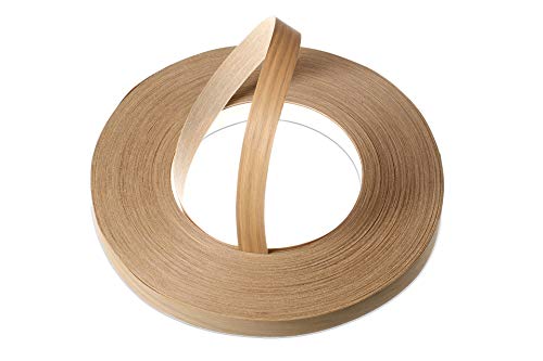 Madera Real de Roble de 22mm Pre-pegado Cinta para Bordes de Chapa - Rollo de Comercio de 50m - Plancher para una Fácil Aplicación de Bricolaje Cover