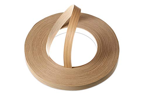 Madera Real de Roble de 22mm Pre-pegado Cinta para Bordes de Chapa - Rollo de Comercio de 50m - Plancher para una Fácil Aplicación de Bricolaje