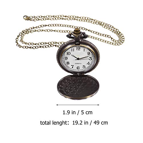 Antique Pocket Watches Mechanical Hanging Watch Pocket Watch Rose Pattern With Chain Dial Roman Numerals Gifts For Fathers Day 2 Pcs #TOP2