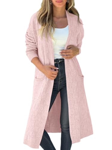Saodimallsu Womens Long Cardigan Sweaters 2025 Oversized Open Front Checkerked Sweater Trendy Knit...
