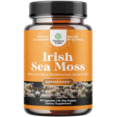 Natures Craft Sea Moss + Bladderwrack + Burdock Capsules (30 ct)