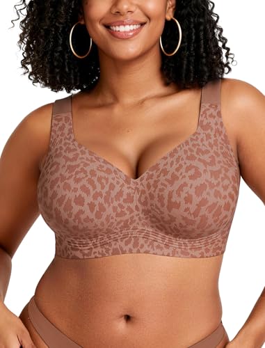 Image of OEAK Womens Wireless Jelly Bras Plus Size Support Push Up Comfortable Bra