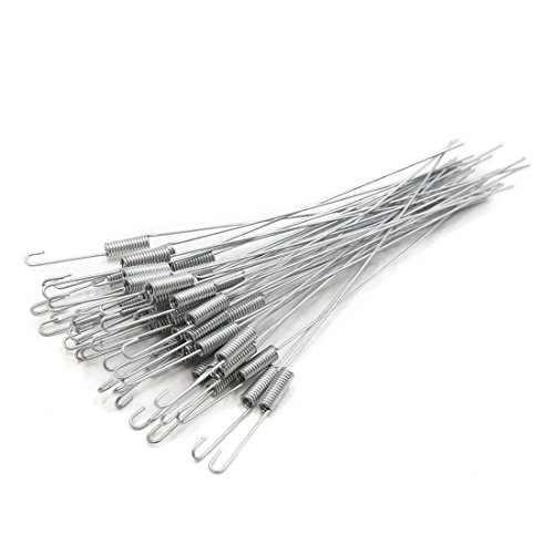 sourcing map 43uds 155mm Longitud Resorte de Vuelta del Acelerador Freno para la Motocicleta Tono Plata