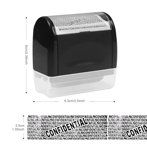 Pieczątka do ochrony prywatności z blokadą adresu ID i pieczątką Data Defender (duży czarny + 3 wkłady atramentowe)