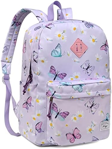 Kasgo Lightweight School Backpack, Water-Resistant Large Capacity Travel Hiking Backpack for Men Women Teenagers Casual Daypack