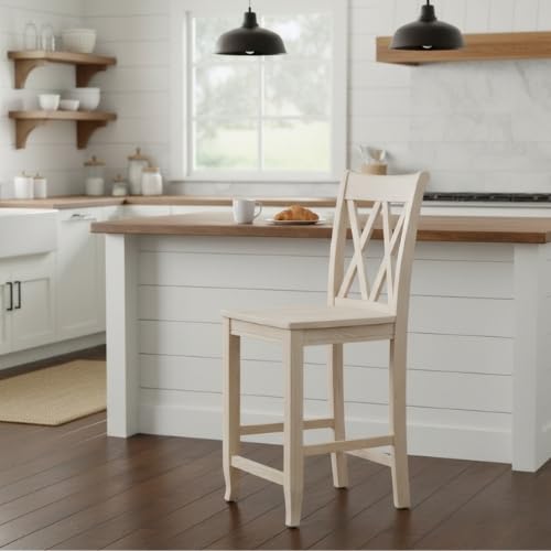 Linon Home Decor X Back Counter Stool
