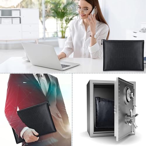 Bolsa segura para documentos,Bolsa organizadora de armazenamento resistente ao fogo e à água - Bolsa