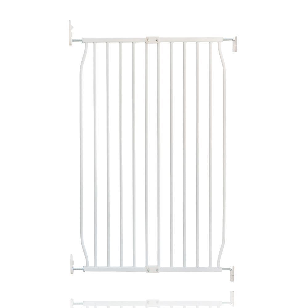 Safetots Extra Tall Screw Fit Metal Baby Gate, White, 70cm - 80cm