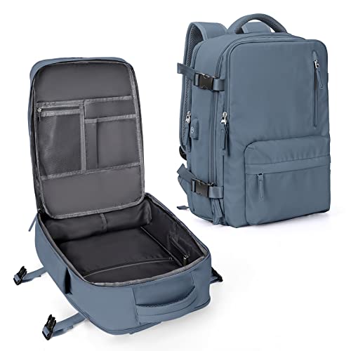 Travel Backpack Women, Carry On Backpack For Men, Hiking Laptop Backpack Waterproof Outdoor Sports Rucksack Casual Daypack, Jewel Blue #TOP2