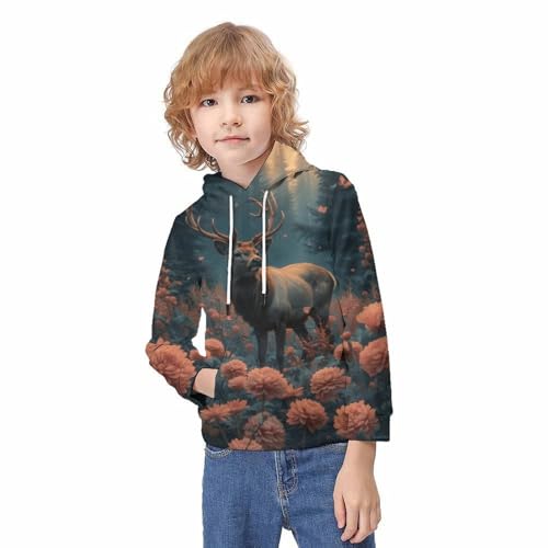 Sweats à capuche automne pour garçons et filles - Pull manches longues vêtements 11-13Y - 2