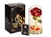 HOMESEASONS Enchanted Rose,Beauty and The Beast Red Rose Pre-Lit Silk Rose in Glass Dome 7 3/4" H (Metal Base)