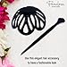 Parcelona French Radial Celluloid Chignon Hair Slide Pin Thru 3.5