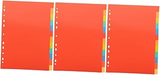 Ciieeo 9 Conjuntos Divisor De Índice A4 Pasta De Arquivo De Plástico Pastas De Plástico A4 Divisores De Papel Divisores De Índice De Notebook Divisores De Fichário Divisor De Fichário De