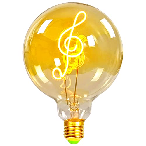 TIANFAN Vintage Bombillas Bombilla Led 4Watts Música Regulable Bombillas Decorativas 220 / 240V E27 Lámpara de Mesa Bombilla