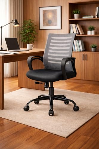 Image of Ergonomic 360 Swivel Office Chair for Home & Office Work with Back Support |Tilting & Height Adjustable Mechanism | Revolving Computer Chair for Home Study Use | Gaming Style Boss Chair