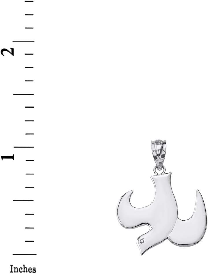 Claddagh Gold 925 Sterling Silver Descending Holy Spirit Dove Pendant Necklace - Image 2