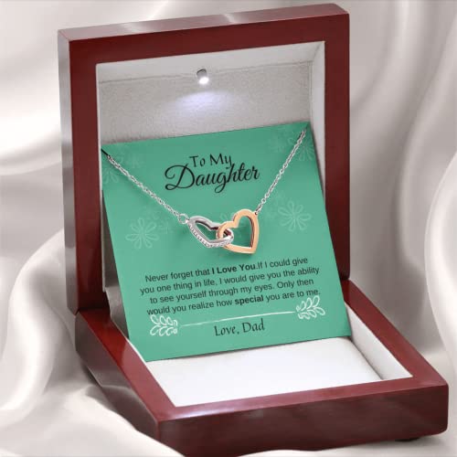 Kindpaw Father Daughter Necklace – Never Forget That I Love You Necklace From Dad #TOP1