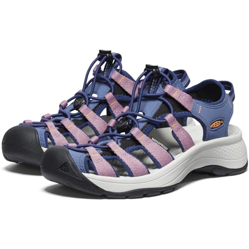 KEEN Women's Astoria West Closed Toe Sandals, Nostalgia Rose/Tangerine, 9.5 by KEEN - Image 4