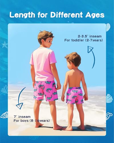 Image of SURF CUZ Boys Swim Trunks Toddler Swim Shorts UPF 50+ Bathing Suit for Boy Swimsuit Quick Dry Mesh Beach Boardshorts Swimwear