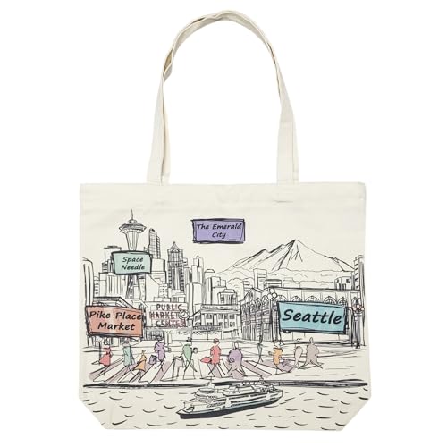Image of Cities Around the World Artwork Tote Bag Series- Designed in the USA, 17 inchx14 inch, Double Sided Print, Souvenir & Gift