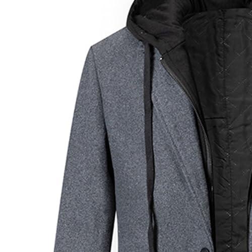 Maiyifu-GJ Men's Removable Hooded Wool Blend Overcoat Winter Single Breasted Trench Coats Casual Warm Classic Pea Jacket4
